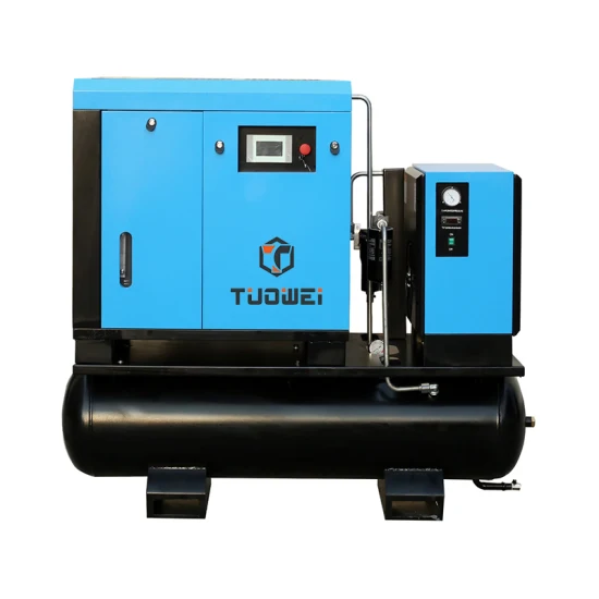 High Pressure All in One 22kw 30HP 15 16 Bar VSD Premanent Magne Electric Industrial Rotary Screw Air Compressor with Air Dryer 300L Tank for Laser Cutting