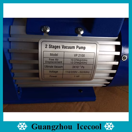 1HP Double Stage Vacuum Pump Vp2100 with Gauge and Valve for R410A/R407c