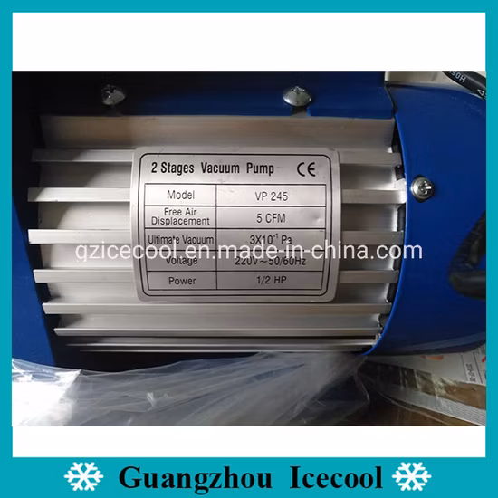 1/2HP 2 Stages Vacuum Pump Vp245 with Gauge and Valve for R410A/R407c